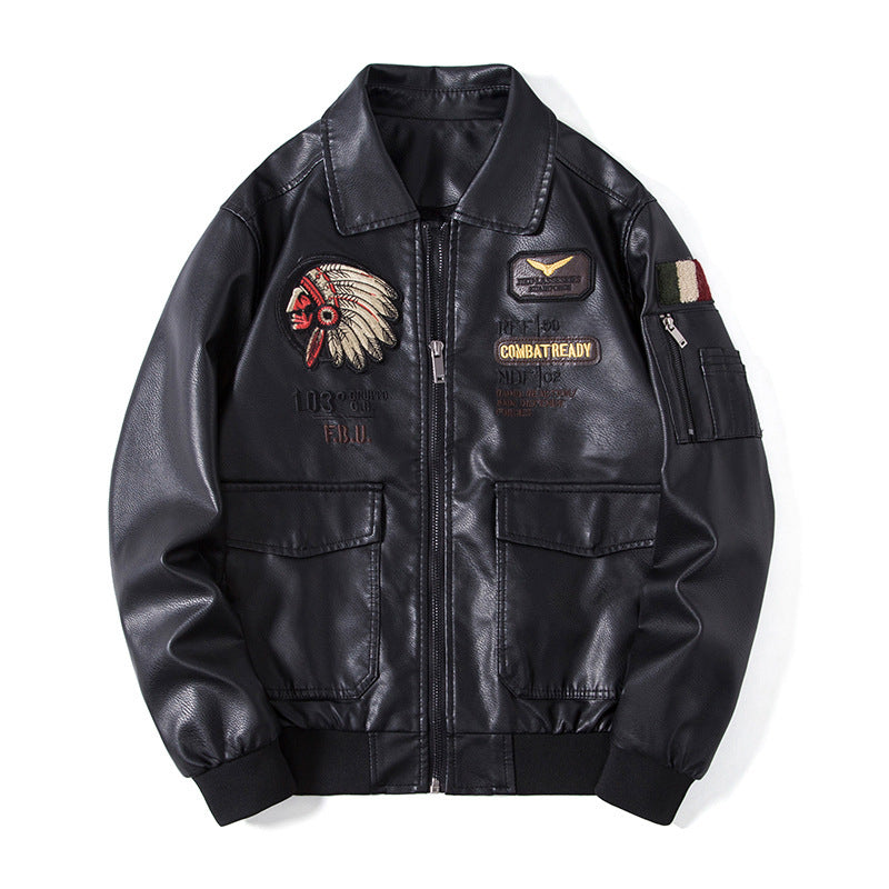 Herren Modische Bomberjacke mit bestickten Details Echo Archiv