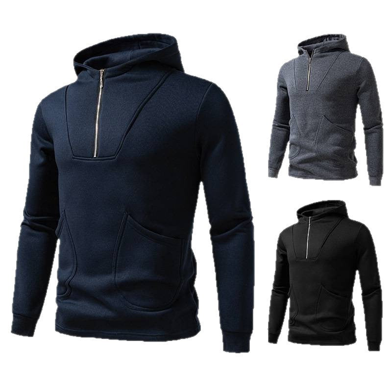 Herren Kapuzenpullover mit modernem Zipper und praktischen Taschen Echoarchiv