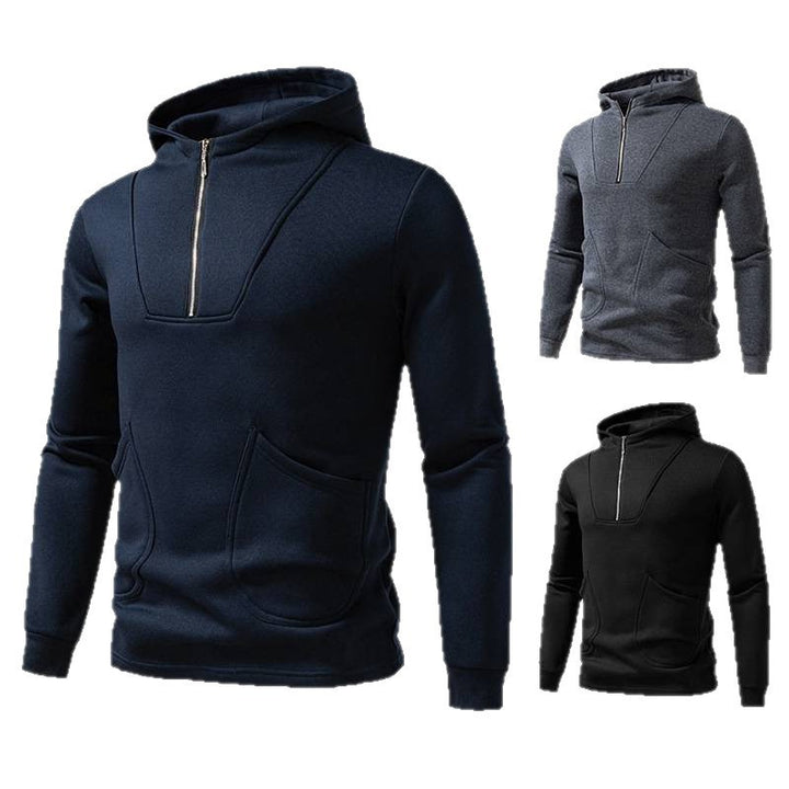 Herren Kapuzenpullover mit modernem Zipper und praktischen Taschen Echoarchiv