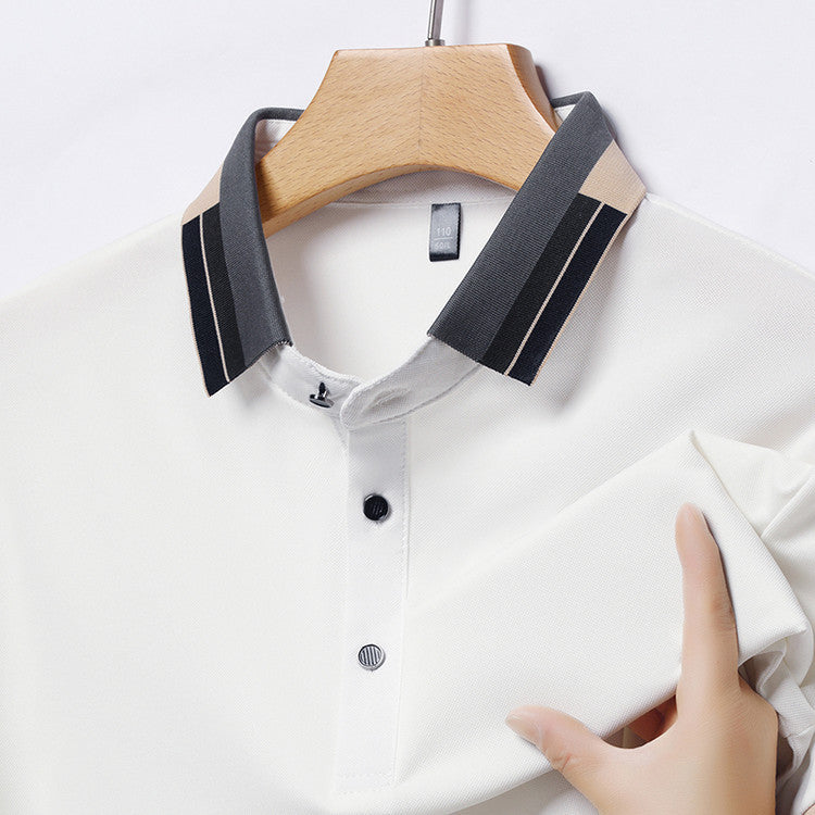 Herren stilvolles Poloshirt mit modernem Kragen und eleganten Akzenten Echoarchiv