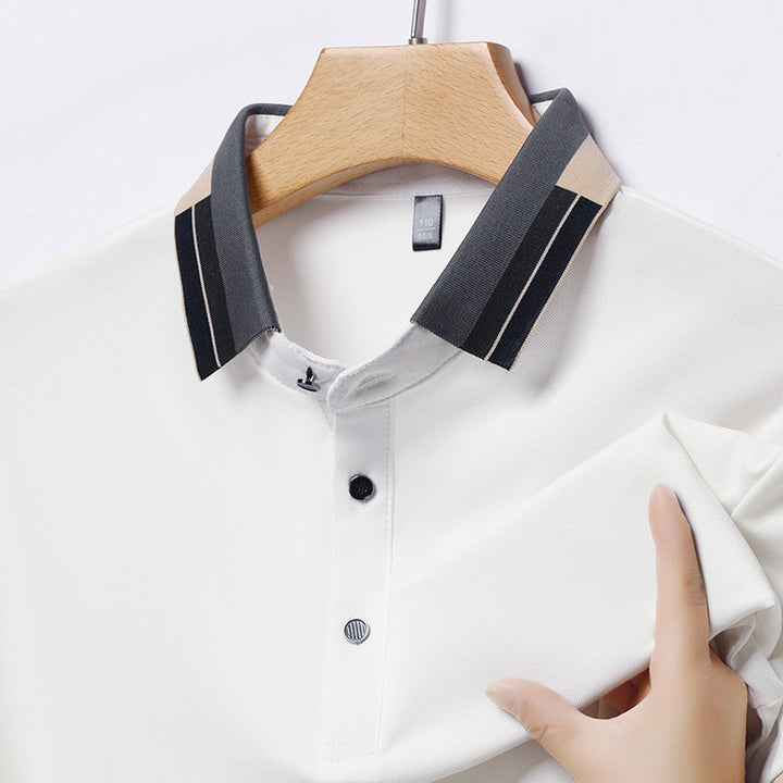 Herren stilvolles Poloshirt mit modernem Kragen und eleganten Akzenten Echoarchiv