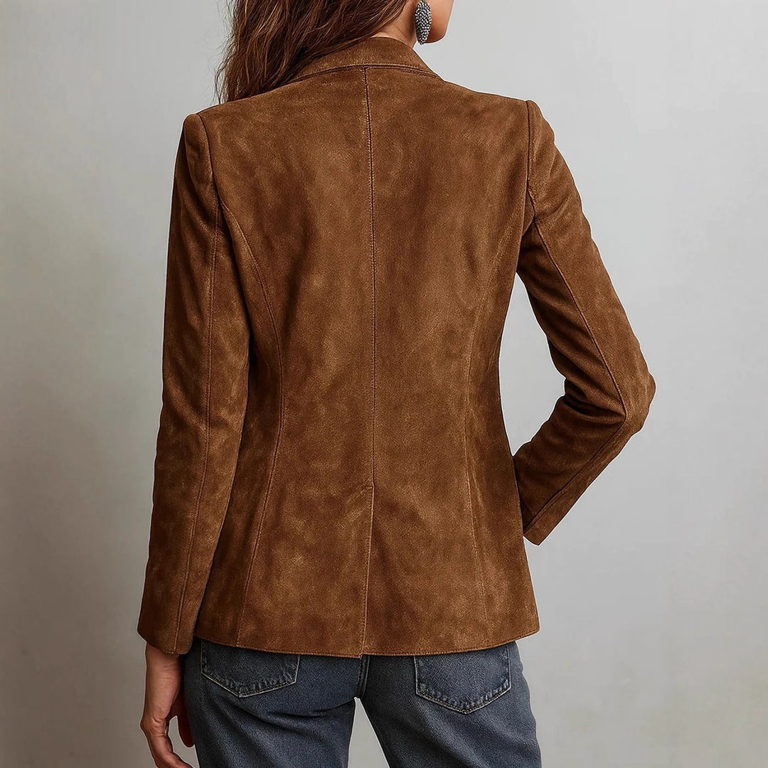 Damen Eleganter Wildlederblazer Echo Archiv