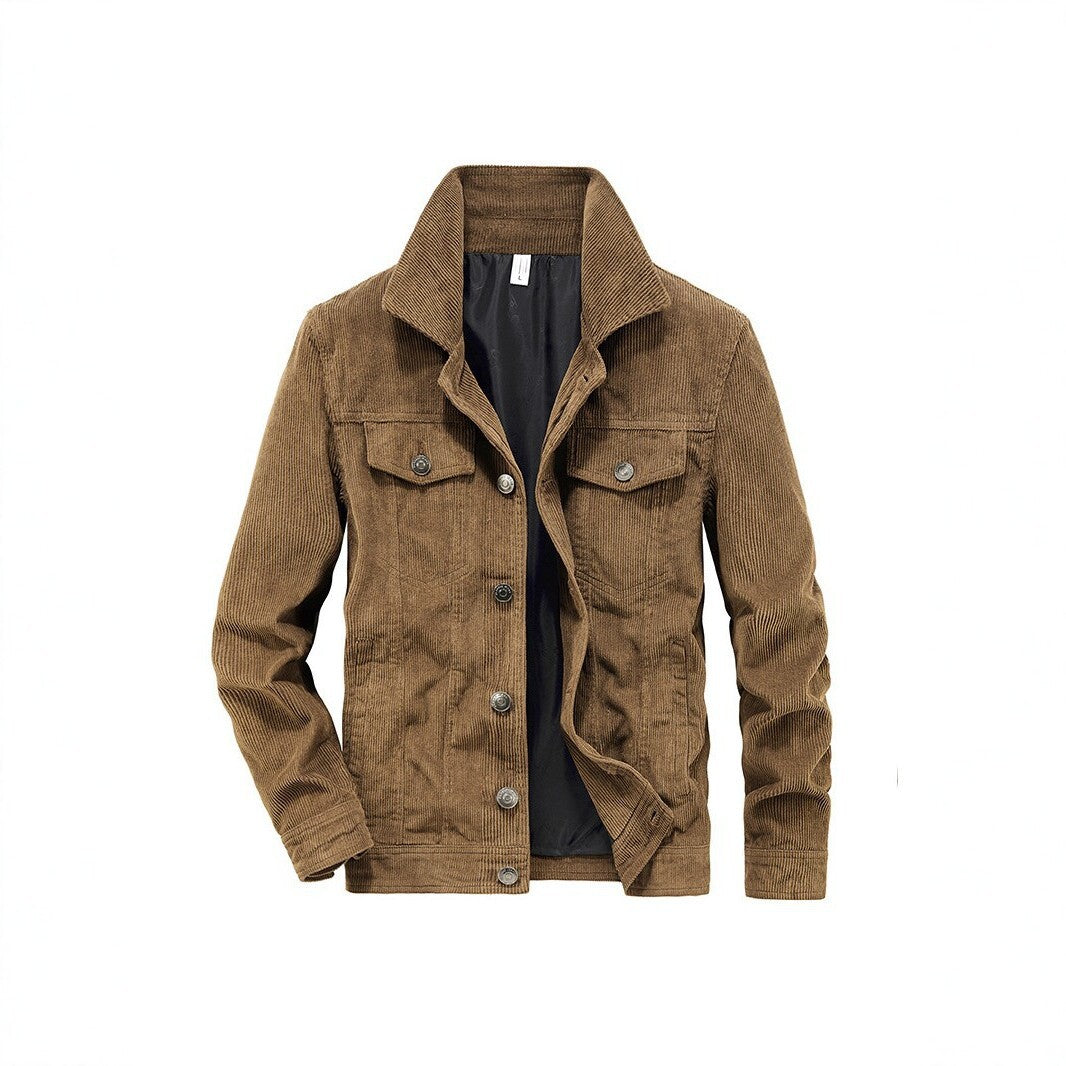 Herren Cordjacke aus Feincord mit Hemdkragen, Brustklappen und gesteppter Innenfütterung Echo Archiv