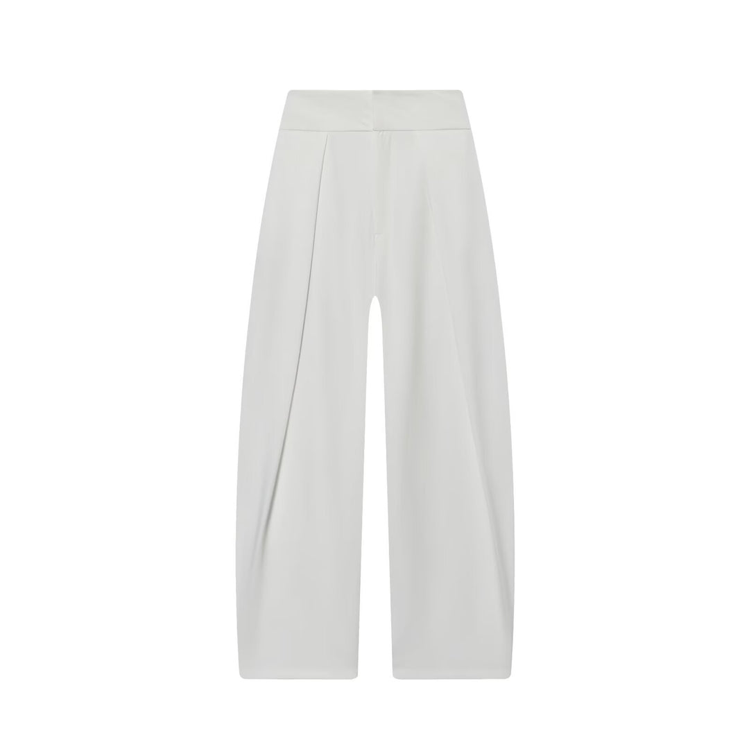 Damen Weite Highwaist-Hose mit Frontfalten und fließender Palazzo-Silhouette Echo Archiv