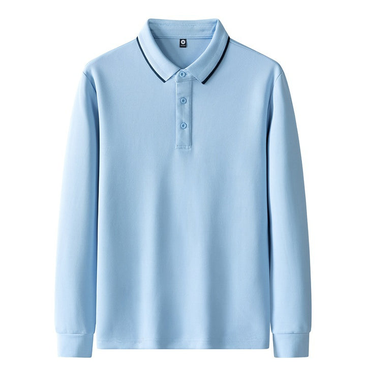 Damen Poloshirt mit langem Arm und Knopfdetails Echo Archiv
