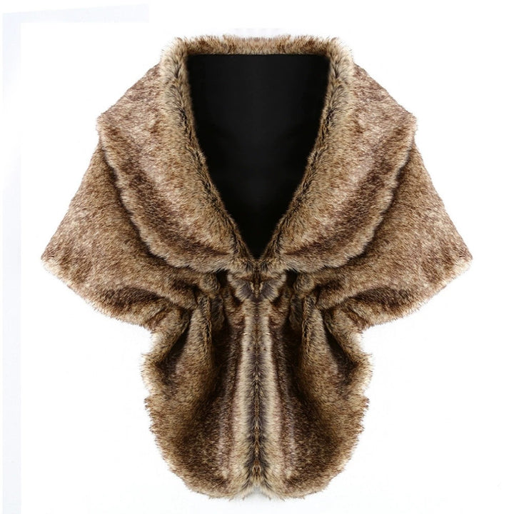 Damen elegante Kunstpelz-Schulterstola im Capelet‑Schnitt Echo Archiv