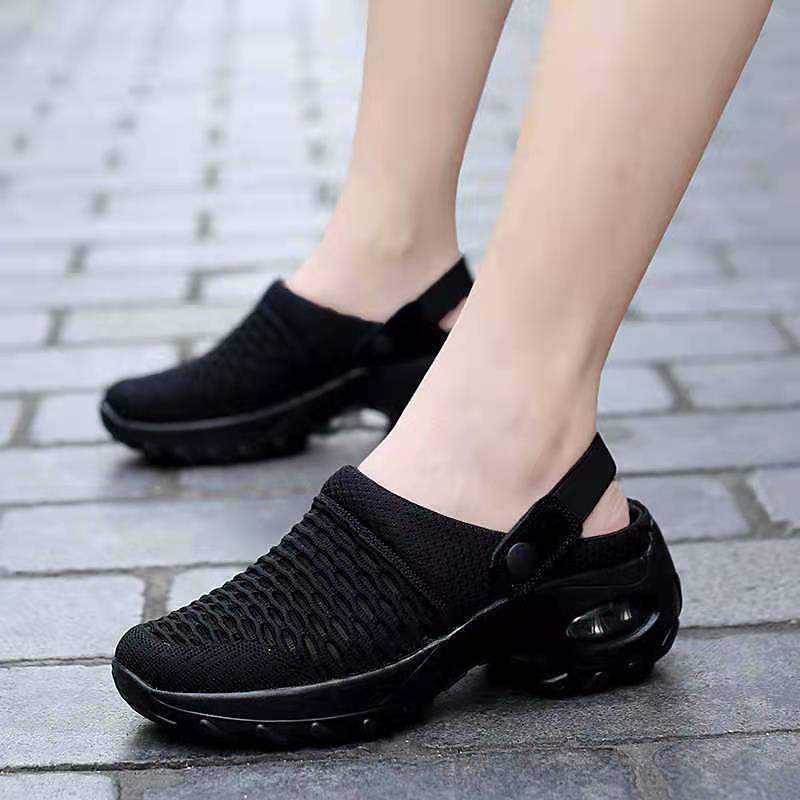 Damen Atmungsaktive Strick-Clogs mit verstellbarem Fersenriemen und stoßdämpfender Komfortsohle – Lioré