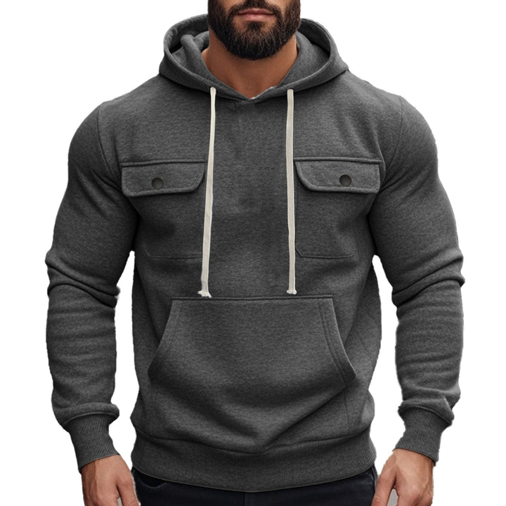 Herren bequemer Kapuzenpullover mit praktischen Taschen und Kordelzügen Echoarchiv