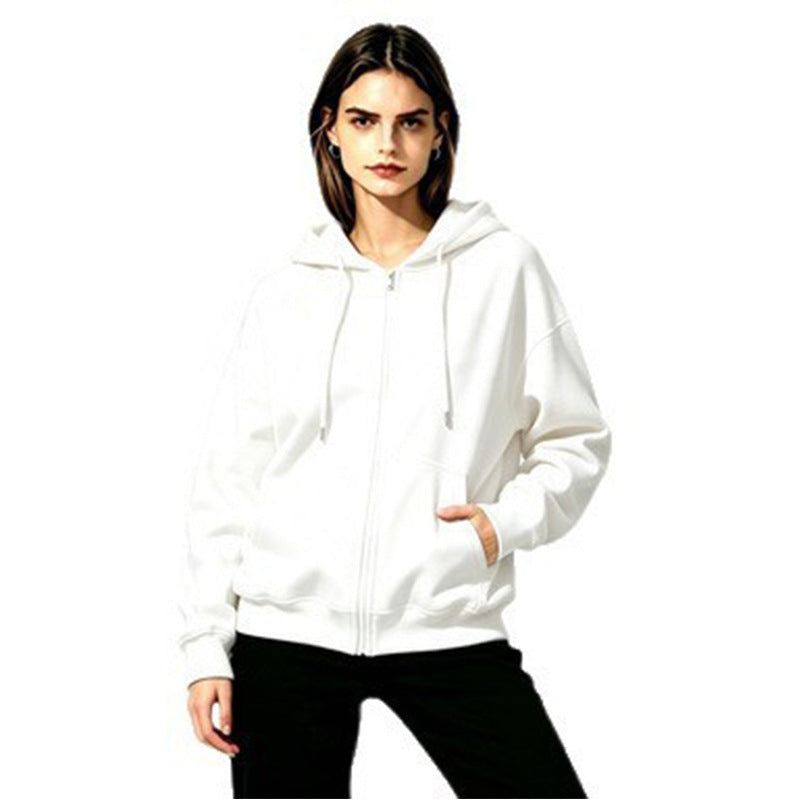 Damen Weicher Kapuzenpullover mit durchgehendem Reißverschluss Echoarchiv