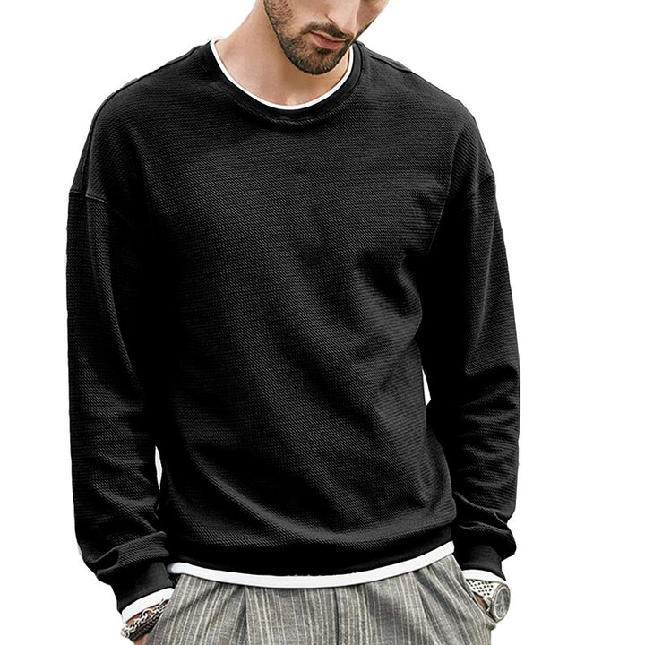 Herren lässiges Sweatshirt aus atmungsaktivem Material mit strukturiertem Design Echoarchiv