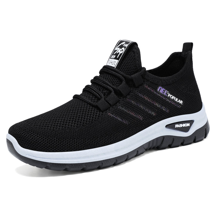 Damen nan ultraleichter Strick-Sport-Sneaker mit Elastikeinstieg, stoßdämpfender Plateau-Zwischensohle und griffiger Profillaufsohle Echo Archiv