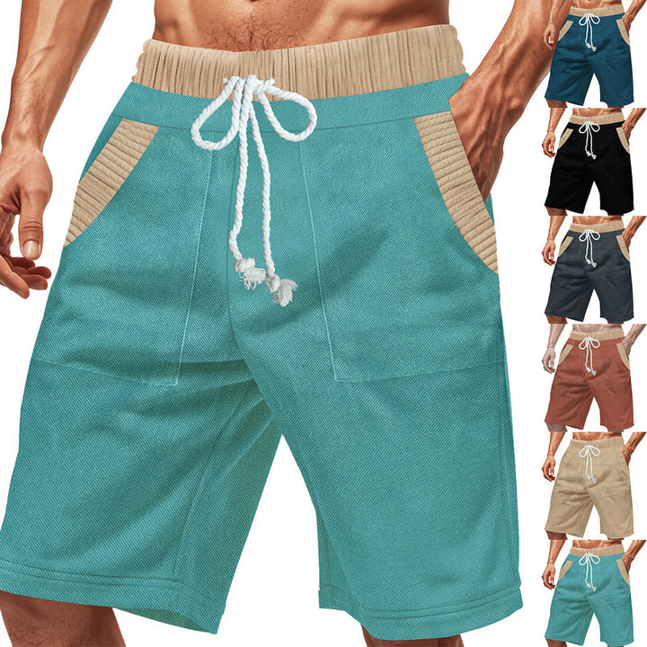 Herren lockere Shorts im strukturierten Design mit seitlichen Taschen Echoarchiv