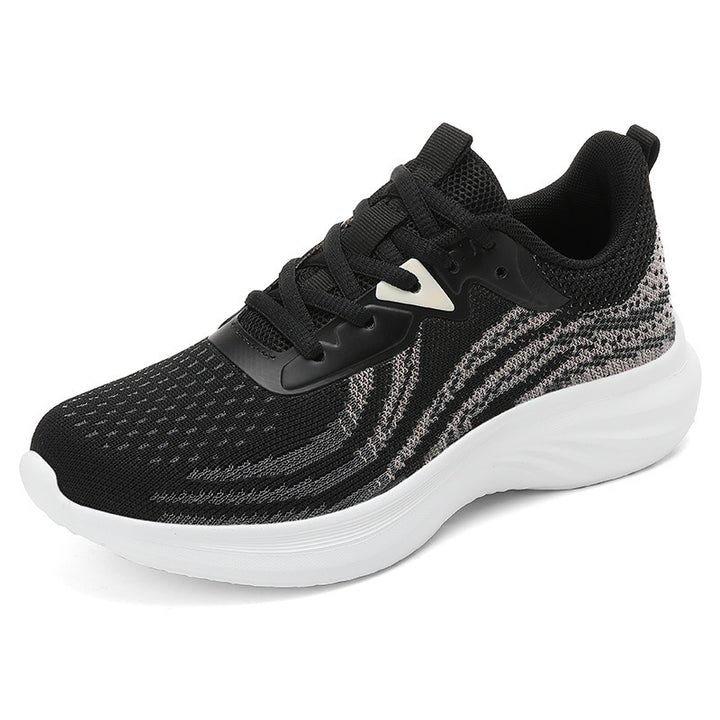 Damen nan atmungsaktive gestrickte Laufschuhe mit dämpfender EVA-Sohle und flexiblem Abrollverhalten Echo Archiv
