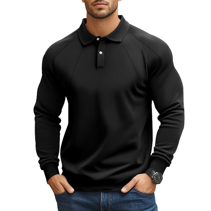 Herren Langarm Polohemd mit sportlichem Schnitt und atmungsaktiver Technologie Echoarchiv