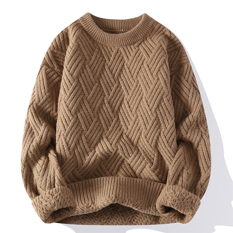Damen nan grobgestrickter Oversize-Pullover mit Zopfmuster und elastischem Rippbund Echo Archiv