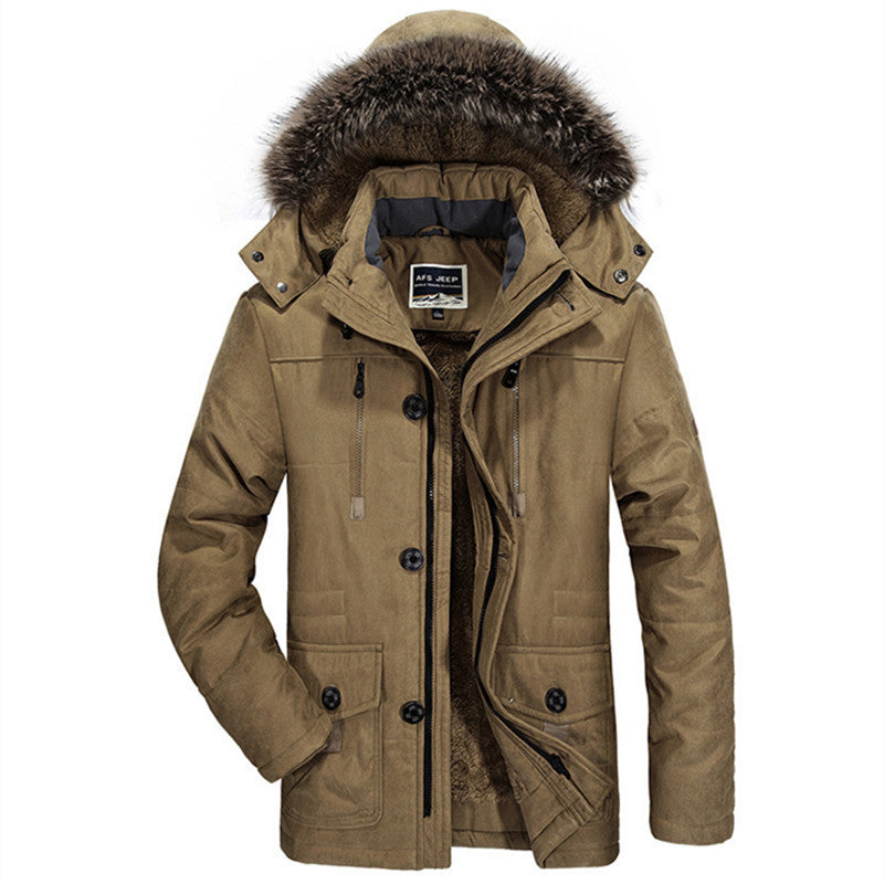Herren Parka mit abnehmbarer Kapuze, wärmender Teddyfutter-Innenlage und Multifunktions-Taschen Echo Archiv