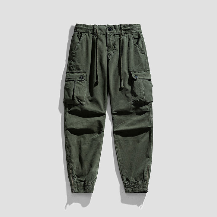 Herren Twill-Cargo-Jogger mit elastischem Komfortbund, Mehrfachklapptaschen und Reißverschluss-Knöchel Echo Archiv