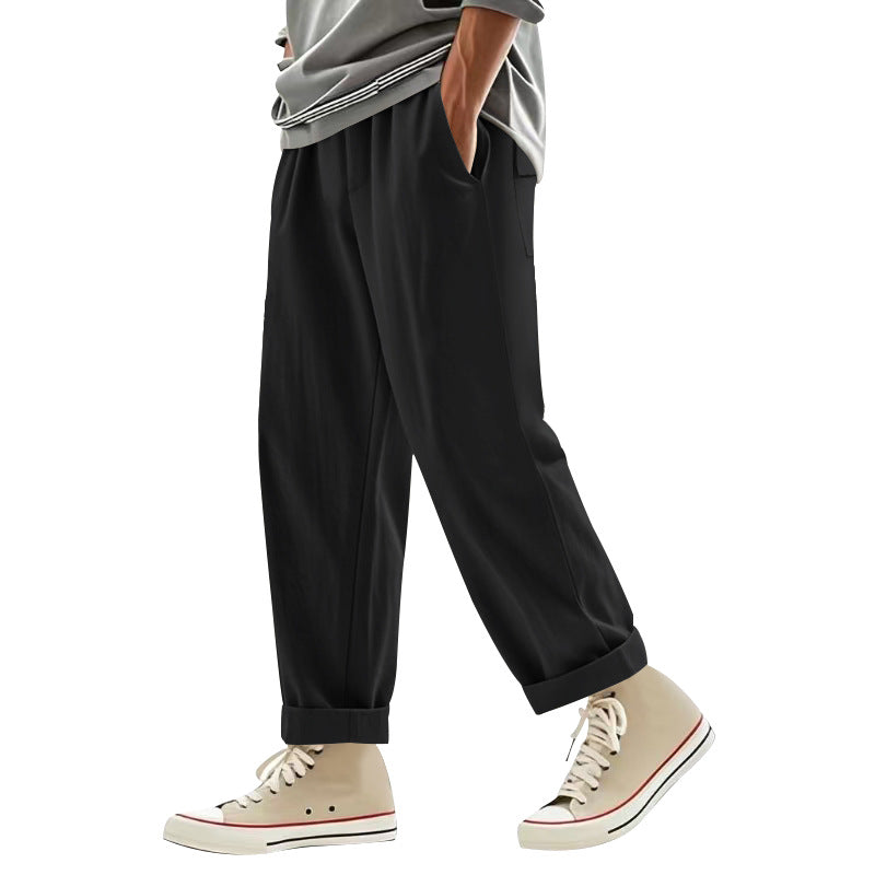 Herren lockere Freizeithose mit elastischem Bund und seitlichen Taschen Echoarchiv