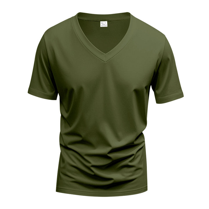 Herren V-Ausschnitt T-Shirt aus atmungsaktivem Funktionsmaterial Echoarchiv 1754373690