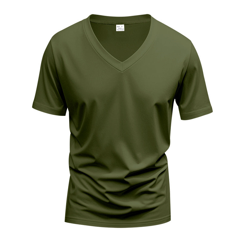 Herren nan V-Ausschnitt Funktionsshirt aus leichtem Interlock mit figurnahem Schnitt Echoarchiv