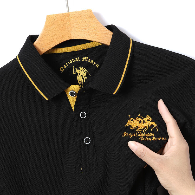 Herren Sportliches Poloshirt mit strukturiertem Kragen und atmungsaktiven Eigenschaften Echoarchiv