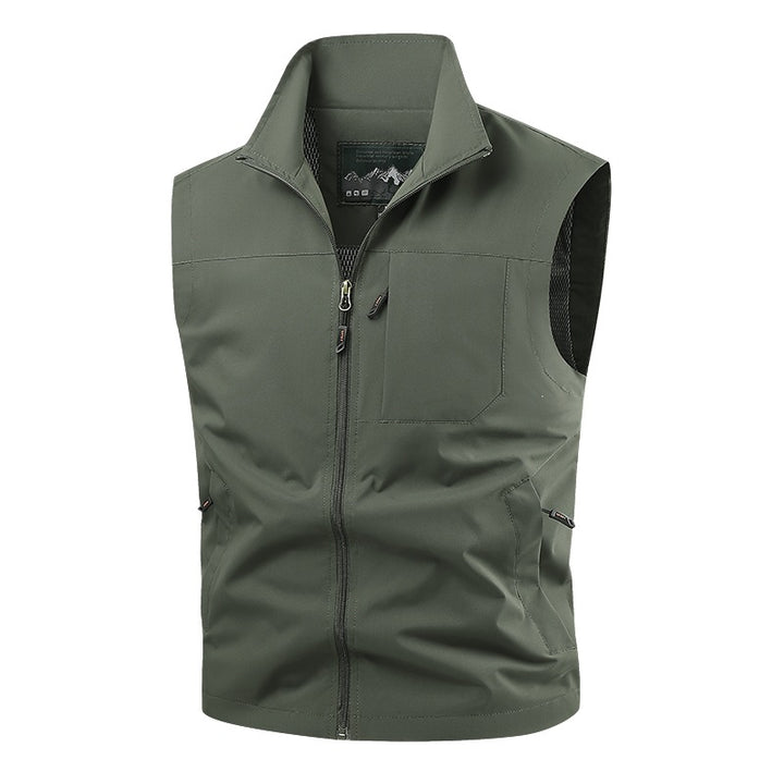 Herren Softshell-Tactical-Weste mit atmungsaktivem Mesh-Futter und Reißverschlusstaschen Echoarchiv