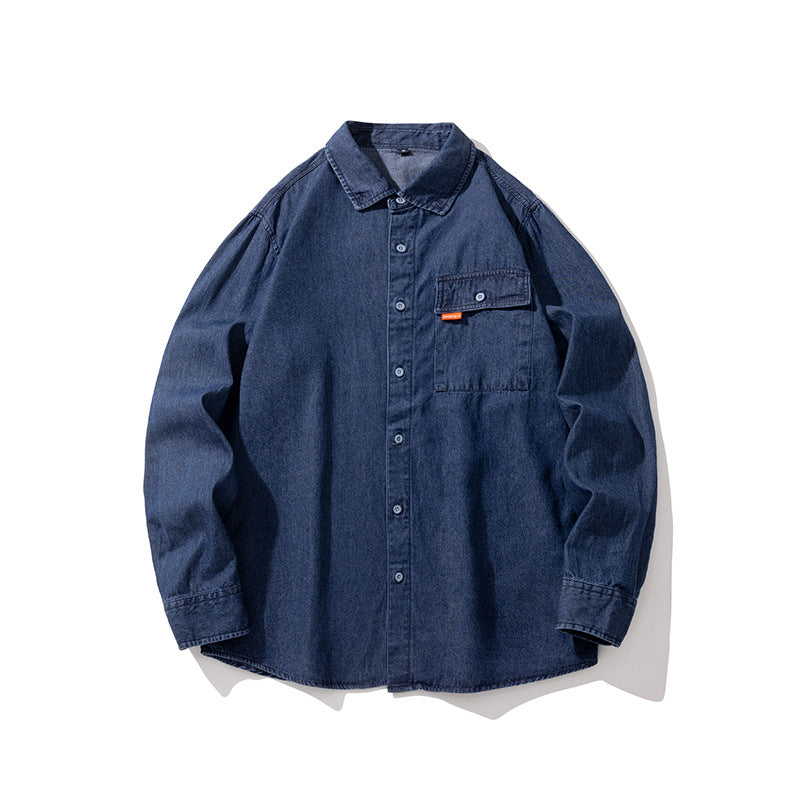 Herren Denim Overshirt mit aufgesetzter Brusttasche Echoarchiv