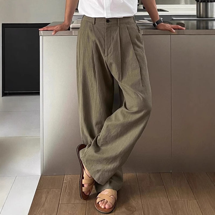 Herren Elegante und bequeme Leinenhose Echo Archiv