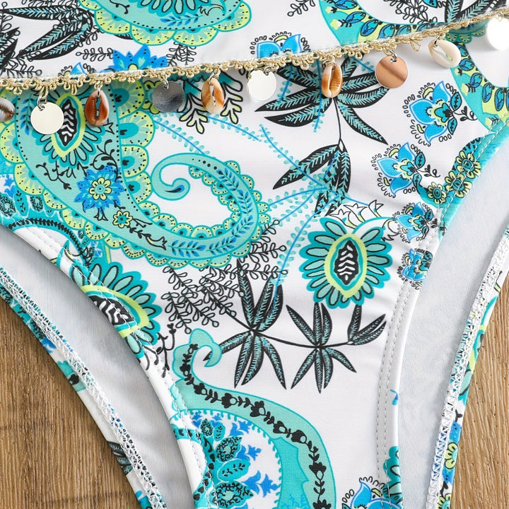 Damen Bandeau-Bikini-Set mit eleganten Muscheldetails Echo Archiv