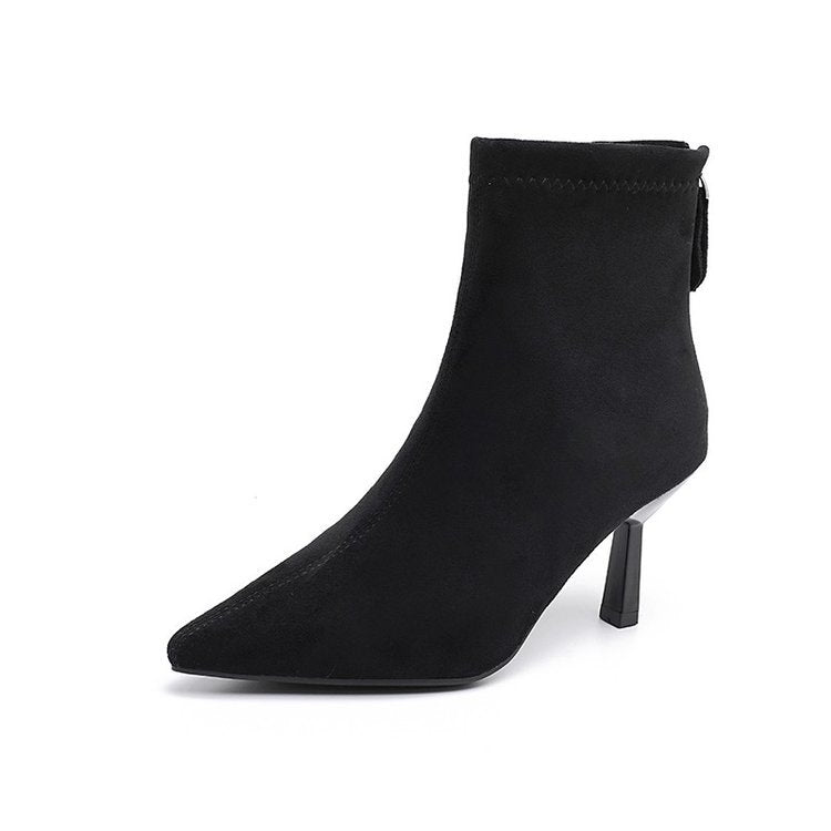 Damen Modische spitze Stiefeletten mit hohem Absatz Echo Archiv