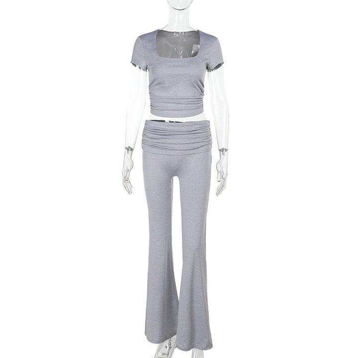 Damen figurbetonte Bluse mit Rüschendetails und Schnürung Echo Archiv