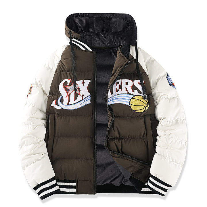 Herren Sportliche Pufferjacke mit hohem Kragen Echo Archiv