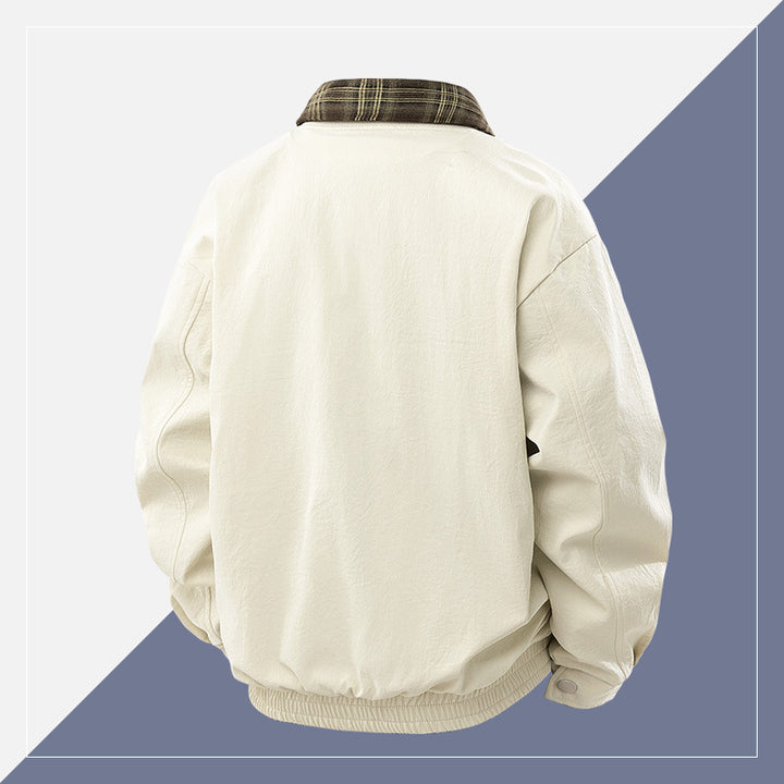 Herren Lässige Overshirt-Jacke mit kariertem Innenfutter und verdecktem Reißverschluss Echo Archiv
