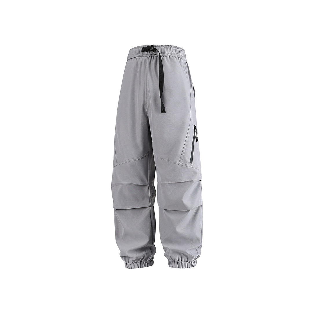 Herren Weite technische Cargo-Joggerhose mit elastischem Tunnelzugbund, aufgesetzten Klappentaschen und Reißverschluss-Beintasche Echo Archiv