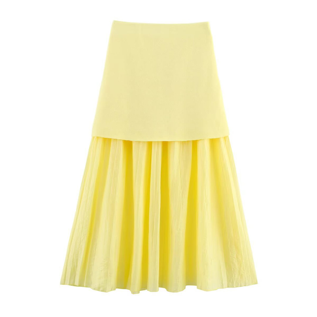 Damen Zweilagiger Chiffon-Maxirock mit glattem Hüftbesatz und A‑Linien‑Fall Echo Archiv