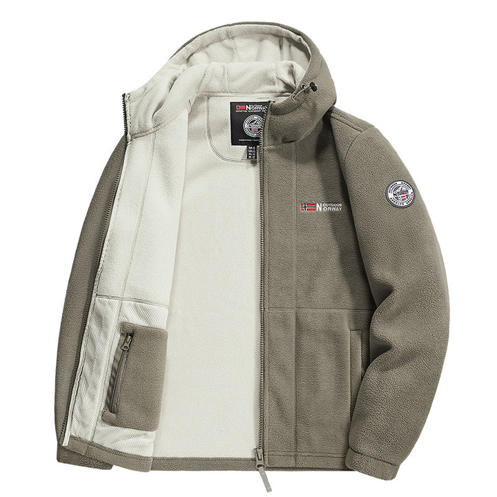 Herren Fleecejacke mit praktischem Kragen Schutz Echo Archive