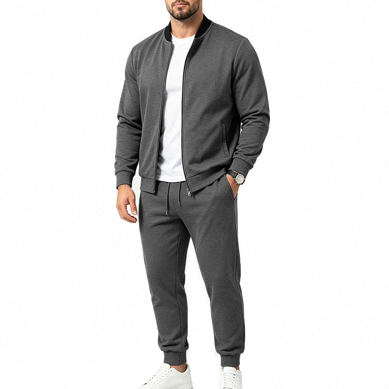 Herren nan sportives zweiteiliges Jogginganzug-Set mit Bomberjacke und konisch zulaufender Jogginghose Echo Archiv