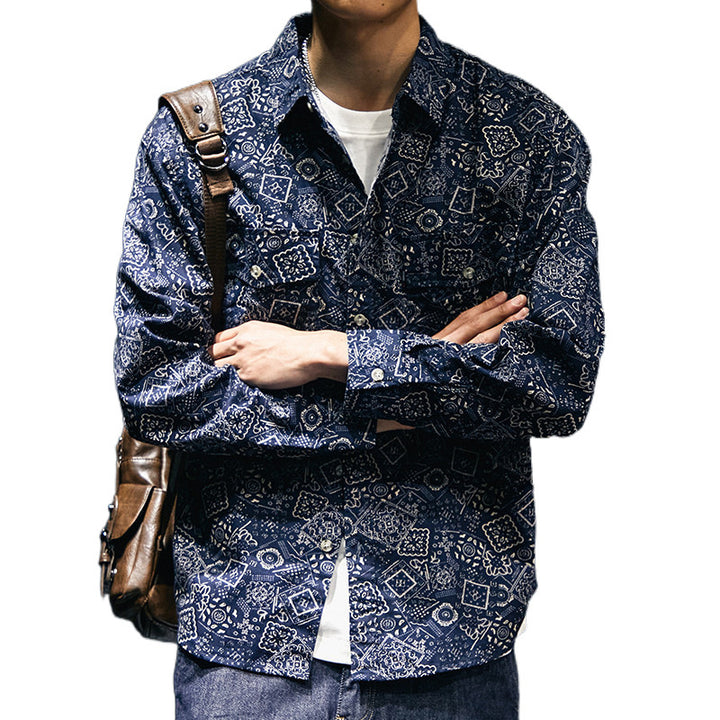 Herren Karierte Hemdjacke mit zwei Brusttaschen Echo Archiv