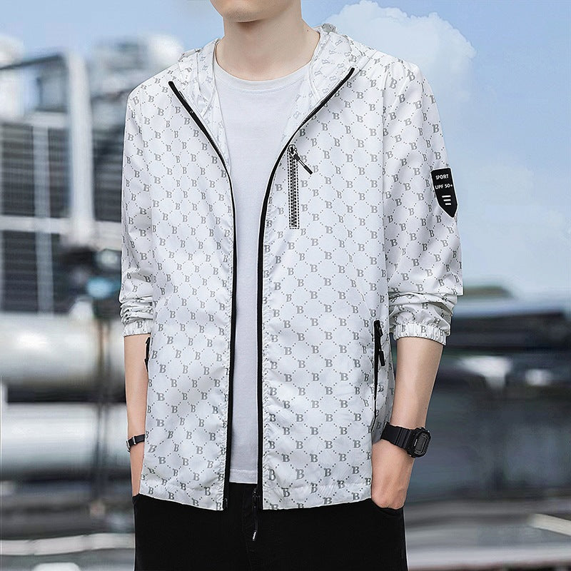 Herren Sportliche Windbreaker-Jacke Echo Archiv