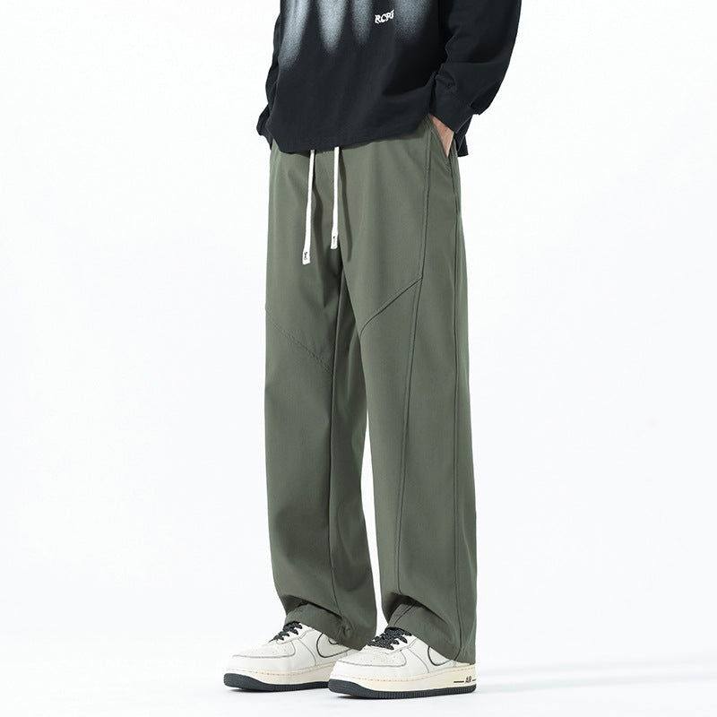Herren Weite Relaxed‑Fit Freizeithose mit Tunnelzugbund und Teilungsnähten Echo Archiv