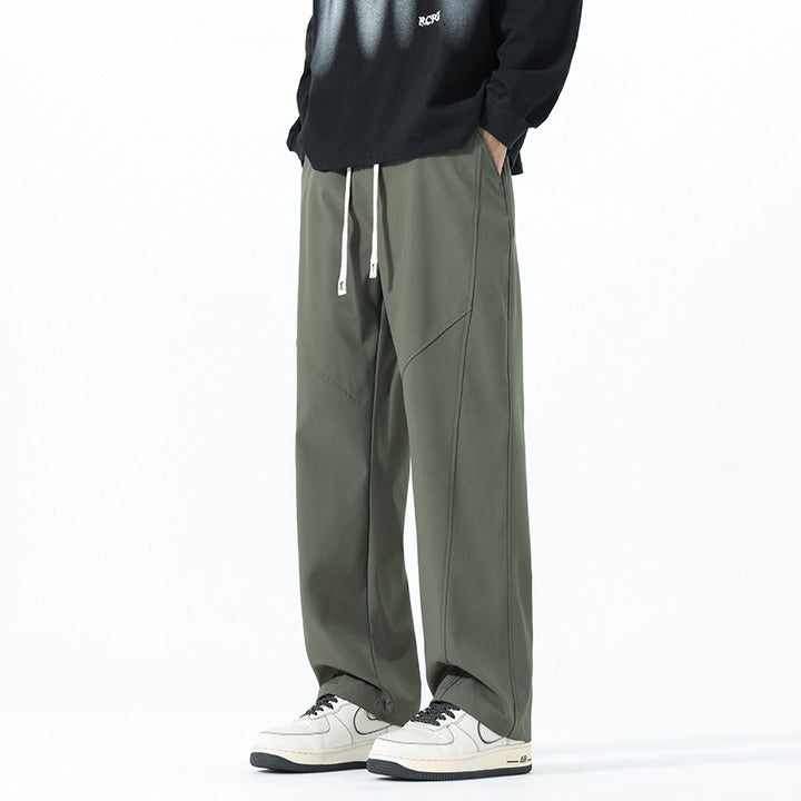 Herren Weite Relaxed‑Fit Freizeithose mit Tunnelzugbund und Teilungsnähten Echo Archiv