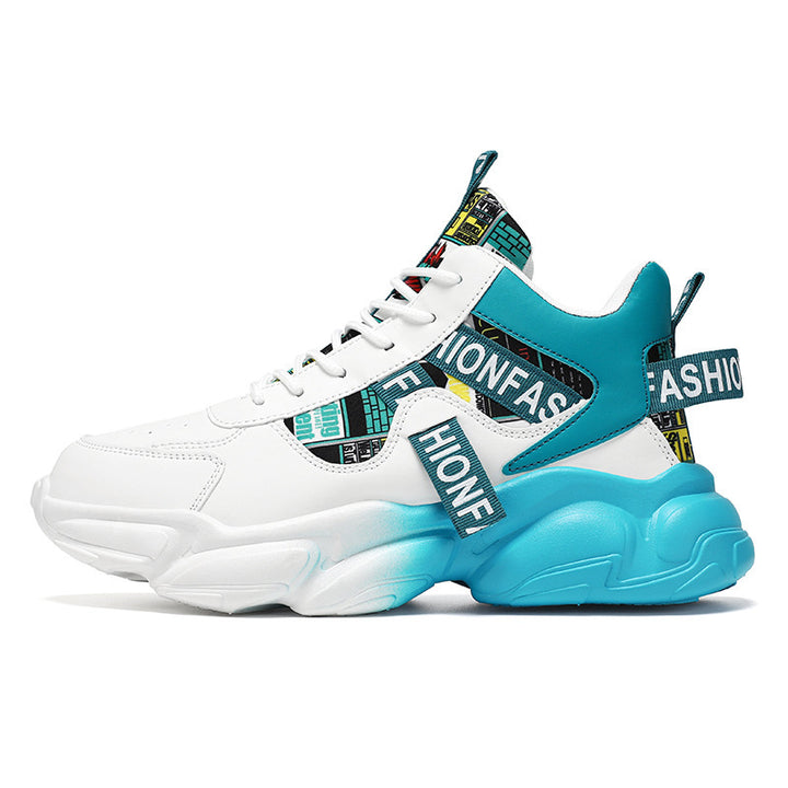 Unisex modische Plateau‑Chunky‑Sneaker mit grafischem Print, verstärkter Fersenlasche und dämpfender Hohlkammersohle – Norré