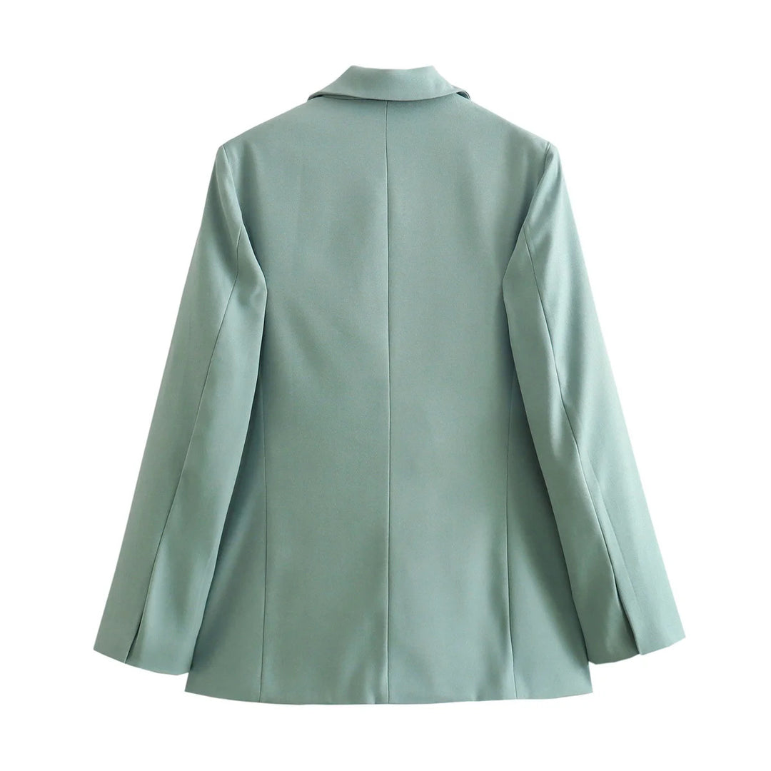 Damen nan taillierter Hahnentritt-Blazer mit Reverskragen, Eingrifftaschen und Ein-Knopf-Verschluss Echo Archiv