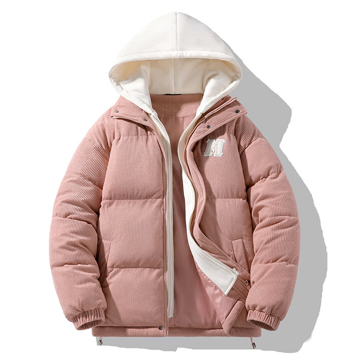Herren Modische Steppjacke mit Kapuze Echoarchiv