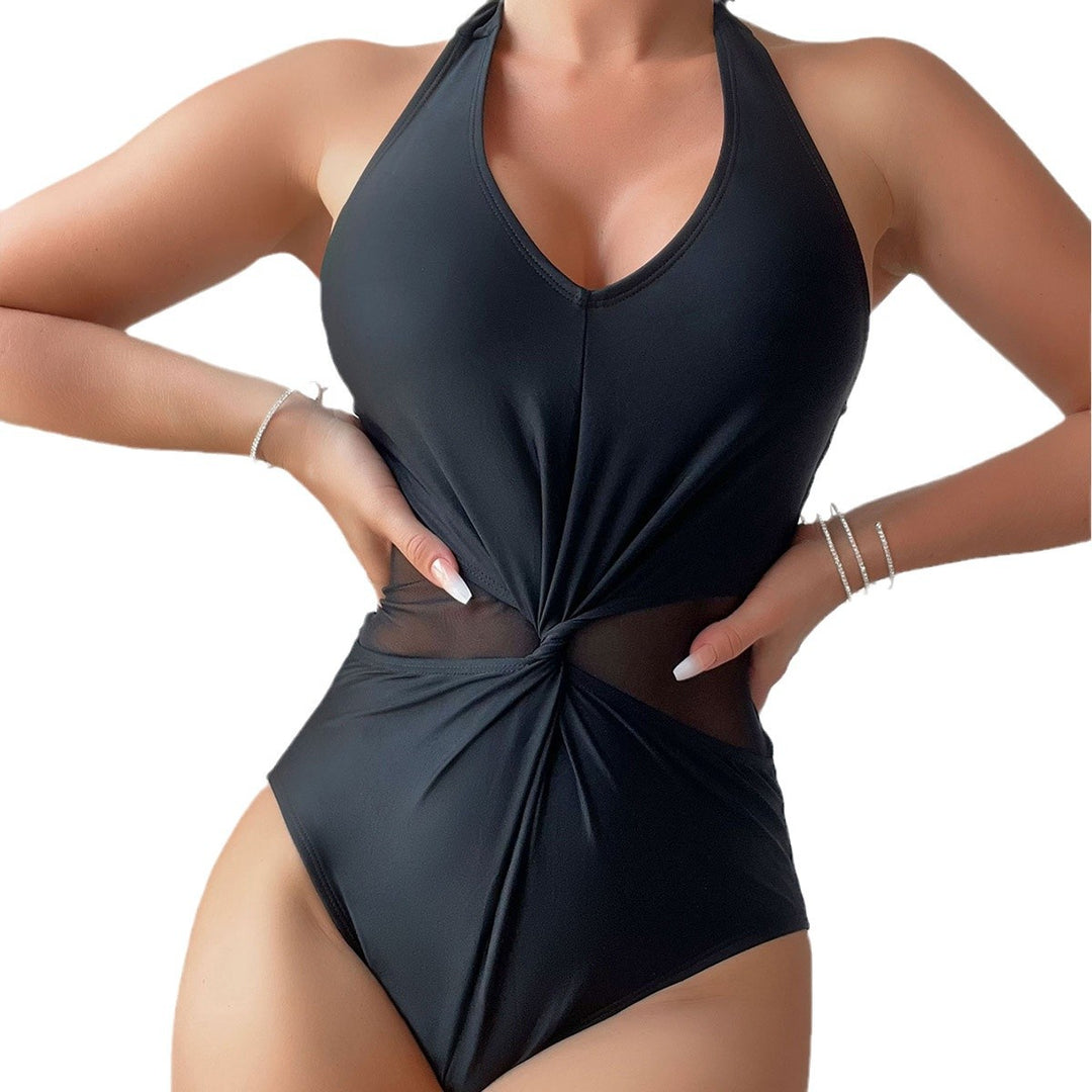 Damen Sportlicher Monokini mit transparenten Einsätzen Echo Archiv
