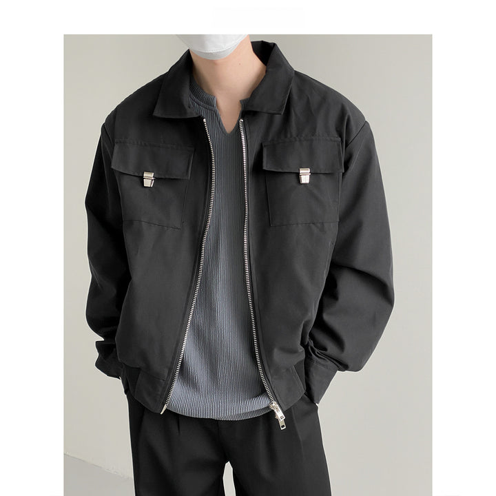 Herren lässige Bomberjacke mit funktionalen Taschen Echoarchiv