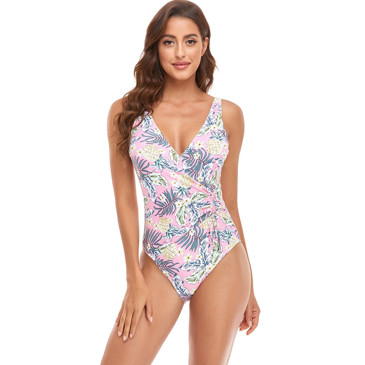 Damen Schwimmanzug mit elegantem Wickeldesign und Raffung Echo Archiv