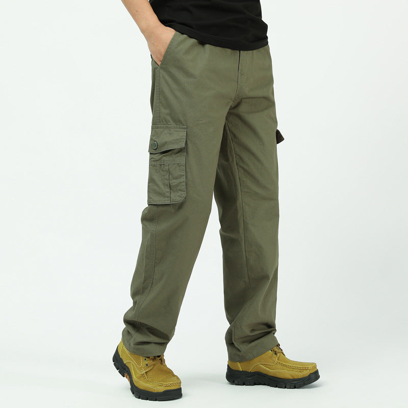 Herren Weite Cargohose mit aufgesetzten Pattentaschen, verstellbarem Beinabschluss und elastischem Bund Echo Archiv