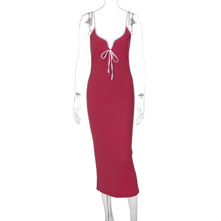 Damen figurbetontes Maxikleid mit tiefem Ausschnitt Echo Archiv