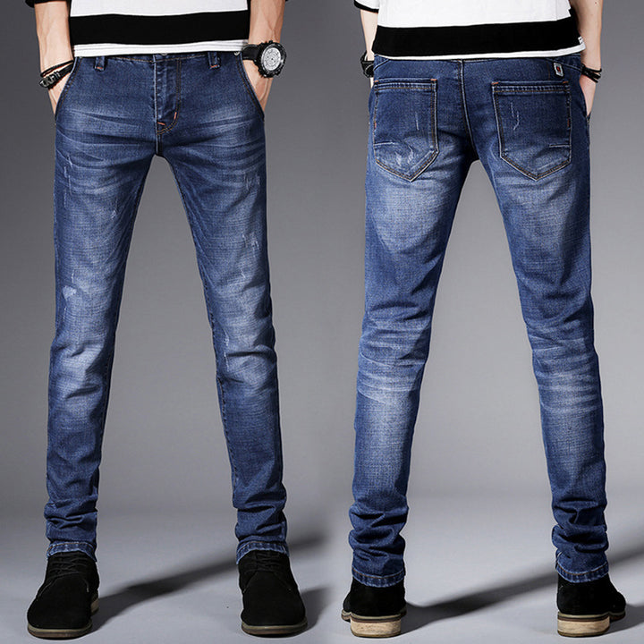 Herren Slim-Fit Jeans mit modischen Destroyed-Details Echoarchiv